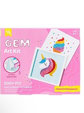 Little Yellow Bicycle Ice Cream & Unicorn Gem Art Kit Sealed New Box